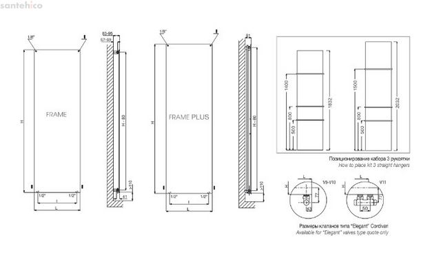 Cordivari Design Дизайн-радиатор хром Frame 2032*474