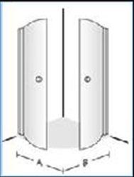 Villeroy&Boch Frame to Frame UDW9090SKA160 V-61 распашные двери полукруглые 90х90 проз/хром