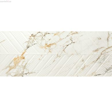 Плитка SPINE BELLAGIO SATIN 400х1200, Біла глина, сатинированная, рельефная