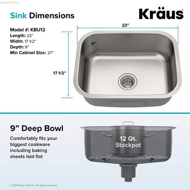 Кухонна мийка Kraus KBU12