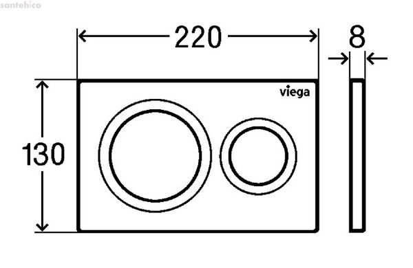 Панель смыва Viega Prevista Visign for Style 20 хром 773779