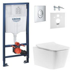 Инсталляция Grohe Rapid SL 38721001 4 в 1 + Унитаз подвесной Devit Linea 3040120 с сиденьем Soft Close