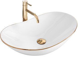 Умывальник (раковина) REA ROYAL GOLD EDGE накладной REA-U8570