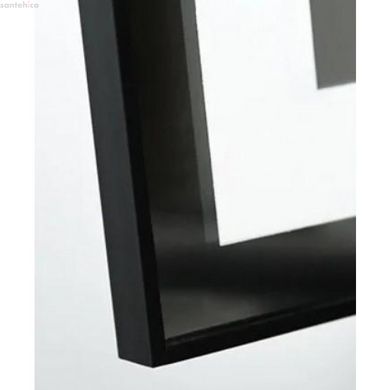 Зеркало Dusel DE-M0061S1 Black 65х80 см с часами
