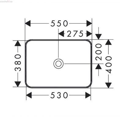 Раковина накладная Hansgrohe Xuniva Q 55 см 61075450