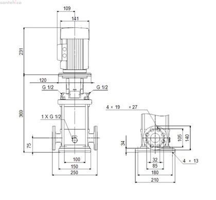 Электронасос скважинный Grundfos CRN 5-5 A-FGJ-A-E-HQQE 96517184