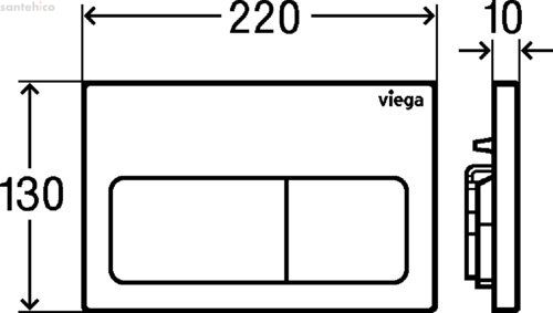 Панель смыва VIEGA Prevista 773717 хром глянцевый