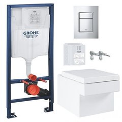 Комплект інсталяція Grohe Rapid SL 39501000 +унітаз підвісний Grohe Cube Ceramic 3924400H сидінь Soft Close 39488000