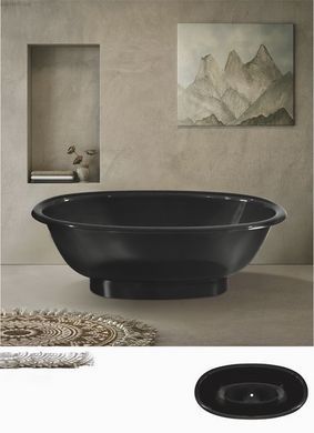 Ванна акрилова Veronis 170x80 чорний напівпрозорий VP-179