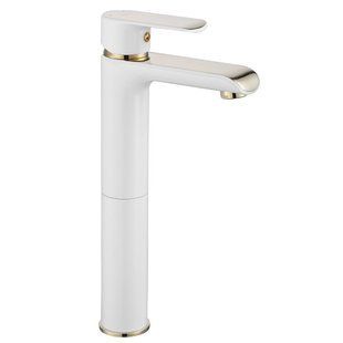 Смеситель для раковины (умывальника) REA BLOOM WHITE GOLD высокий REA-B9931