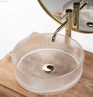 Раковина накладная Rea Ingrid 40 см transparent REA-U0278