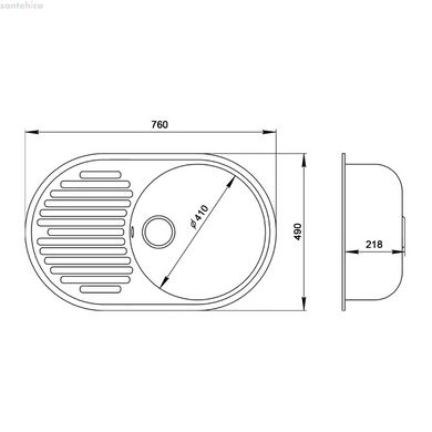 Кухонна мийка Lidz 780x500 / 200 WHI-01 (LIDZWHI10780500200)