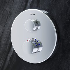 Смеситель для ванны и душа, монтируемый в стену, с термостатом AM.PM F50A75700 Inspire V2.0