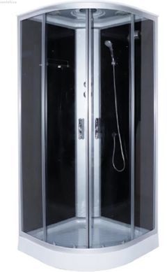 Гідромасажний бокс KO&PO 126 90х90 (Профіль - сатин, скло - сіре) С15178
