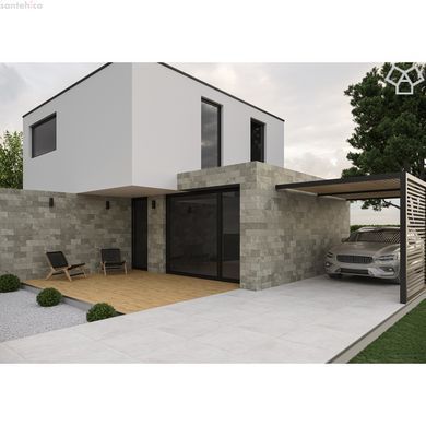 Плитка KAMIEN SALTSTONE GRIS, матова, структурована, клінкер