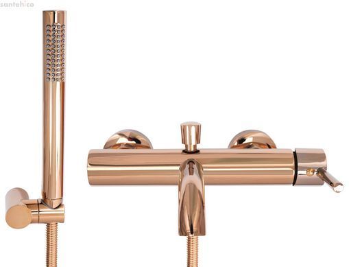 Смеситель для ванны и душа REA LUNGO ROSE GOLD розовое золото REA-B6695