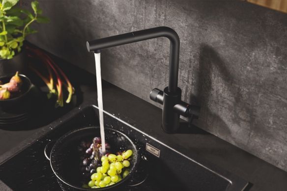 Смеситель для кухни Grohe Blue Pure Minta черный матовый 30590KF0 под фильтрованную воду