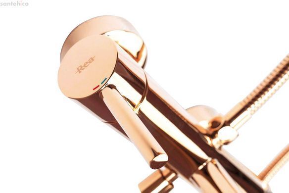 Смеситель для ванны и душа REA LUNGO ROSE GOLD розовое золото REA-B6695