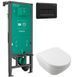 Инсталляция Hansgrohe iFrame Universal 01022180 с клавишей Original Q черный матовый + Унитаз подвесной Villeroy &amp; Boch Architectura DirectFlush TwistFlush 4694CL01 с сиденьям Soft Close