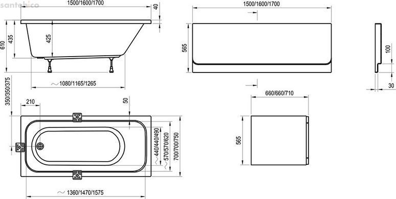 Ванна акрилова Ravak Chrome 180x80 CE21000000