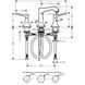 Hansgrohe Metropol Classic (цвет - хром/золото), с донным клапаном 31330090