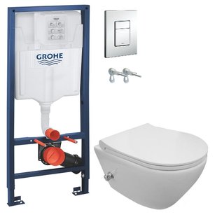 Інсталяція Grohe Rapid SL 38772001 3 в 1 + Унітаз підвісний з функцією буде Imprese Tomik c06809303 з сидінням Soft Close