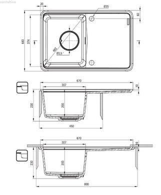 Кухонна мийка Deante Momi 67х44 сірий металевий ZKM_S11A