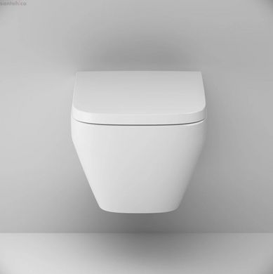 Інсталяція Geberit Duofix 458.103.00.1 з клавішею Delta50 чорний матовий + Унітаз підвісний Am.Pm Spirit V2.0 Square FlashClean C701701SC з сидінням Soft Close