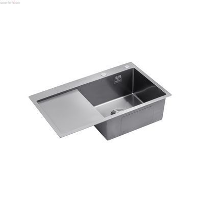 Кухонна мийка Kroner KRP Schwarze - 7849RHM PVD (3,0/1,0 мм) CV025279