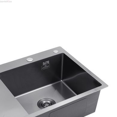 Кухонна мийка Kroner KRP Schwarze - 7849RHM PVD (3,0/1,0 мм) CV025279