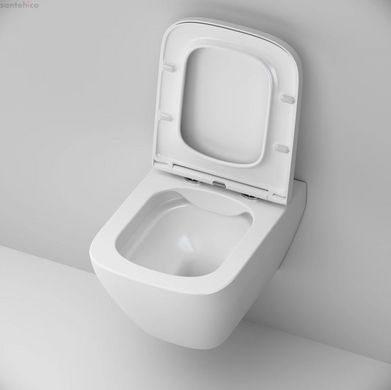 Інсталяція Geberit Duofix 458.103.00.1 з клавішею Delta50 чорний матовий + Унітаз підвісний Am.Pm Spirit V2.0 Square FlashClean C701701SC з сидінням Soft Close