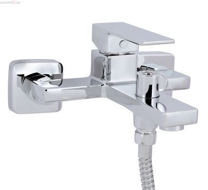 Змішувач для ванни Qtap Gemini хром QTGEM259CRM45681 з душовим гарнітуром