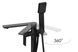 Смеситель для ванны Corsan TRINO BLACK MATT черный напольный CMB7159BL