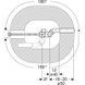 Слив-перелив удлиненный с сифоном для ванны, с поворотным механизмом, d52, длина 73 см, видимые элементы хром глянец (d=40/50мм) 150.525.21.6