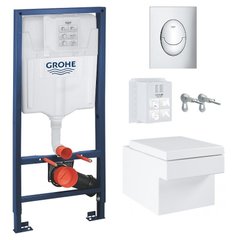 Комплект інсталяція Grohe Rapid SL 39503000 +унітаз підвісний Grohe Cube Ceramic 3924400H сидінь Soft Close 39488000