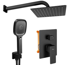Душовий гарнітур прихованого монтажу REA ORIX BLACK + BOX чорний матовий REA-P8465