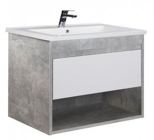 Тумба подвесная Мойдодыр Oslo 70 Loft 00-0008332 с раковиной Cosmo