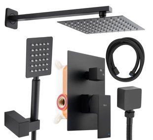 Душевая система скрытого монтажа Yoka Dual черный матовый BP.DUAL-BLK