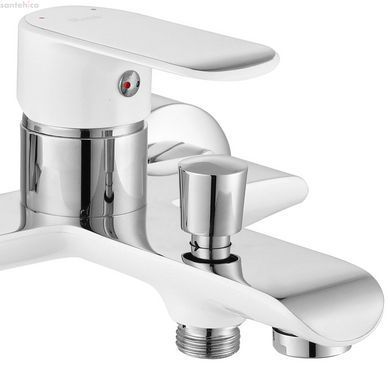 Смеситель для ванны REA BLOOM WHITE CHROME белый/хром настенный с изливом REA-B9918