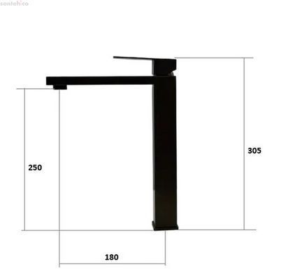 Смеситель для раковины Fabiano Cubo 40202 Graphite pvd-графит 8231.401.1629