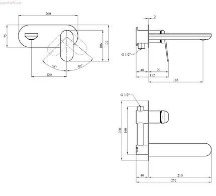 Змішувач для раковини Kroner Element 211133B-5301 графіт CV035948