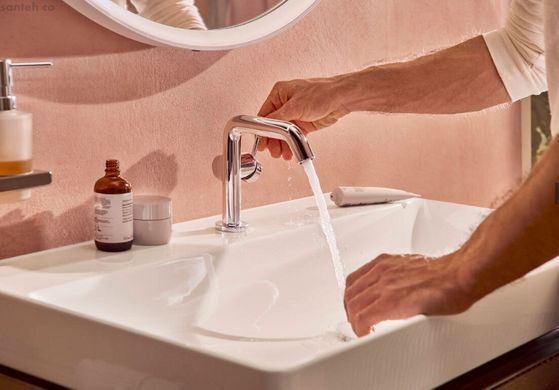 Змішувач для раковини Hansgrohe Tecturis S 110 Fine CoolStart хром 73323000 з донним клапаном