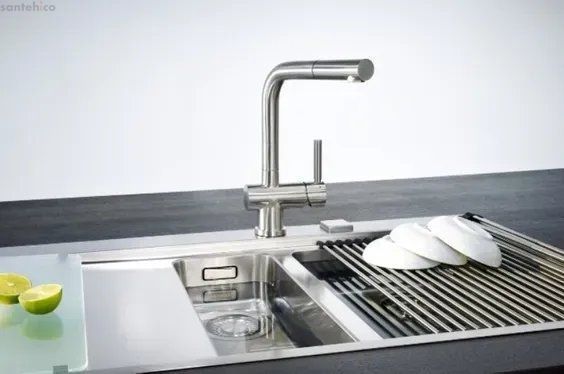 Смеситель для кухни Fabiano FKM 46P SS Inox нержавеющая сталь 8232.401.0193