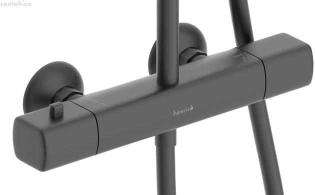 Душевая система с термостатом Imprese Bilovec черный матовый t048S00910SR
