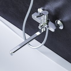 Смеситель для ванны и душа с длинным изливом AM.PM F85B90000 X-Joy S