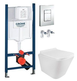 Инсталляция Grohe Rapid SL 38772001 4 в 1 + Унитаз подвесной Q-Tap Tern WHI 1052 QT1733052ERW с сидением Soft Close