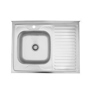 Кухонная мойка из нержавеющей стали Kroner KRP Satin-6080L CV022825