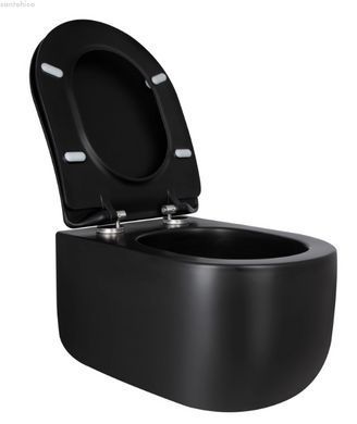 Унітаз підвісний Qtap Taurus Ultra Quiet чорний матовий QT2433084EUQMB із сидінням Soft Close