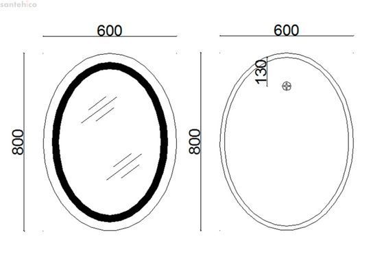 Дзеркало Lidz Vida 60x80 LD78LF6080 з Led підсвічуванням