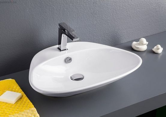 Умывальник керамический 59 см Artceram Plettro, white glossy (PTL002 01; 00)